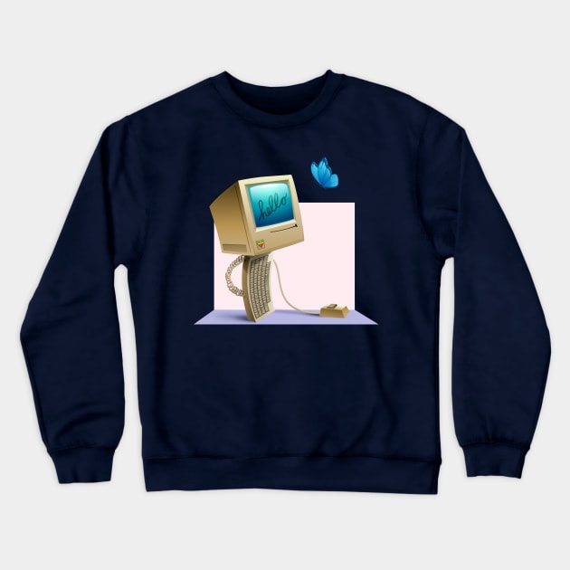 Hello, Mac. Crewneck Sweatshirt by iwantnoodle